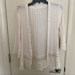 Xhilaration lace eyelet cardigan - size S